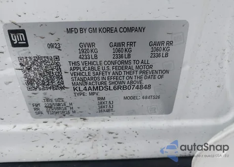 2024 Buick Encore Gx Sport Touring Fwd z USA, uszkodzony, nr VIN KL4AMDSL6RB074848